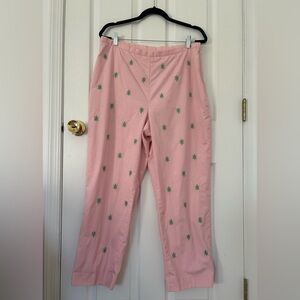 Brooks Brothers Pink Turtle Embroidered Pants Size 16